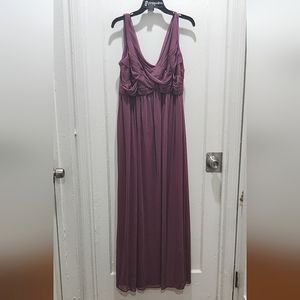 David's bridal berry color formal dress size 14